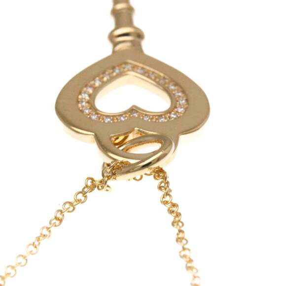 TIFFANY 18k Gold Diamond Heart Necklace